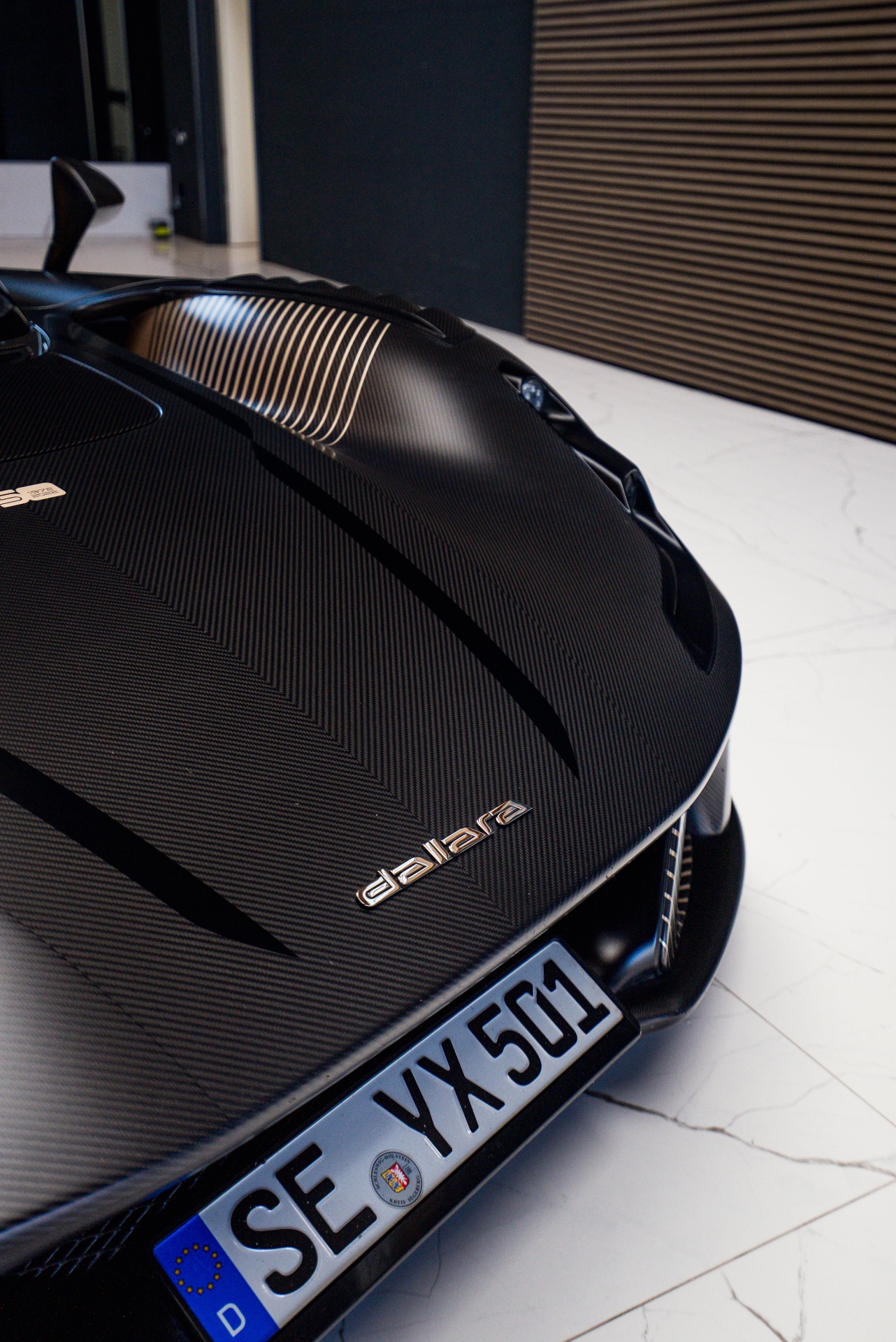 Carbon Motorhaube mit Dallara Emblem